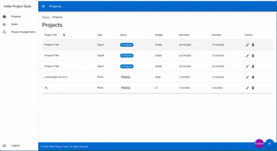 short animation of trello clone functionality